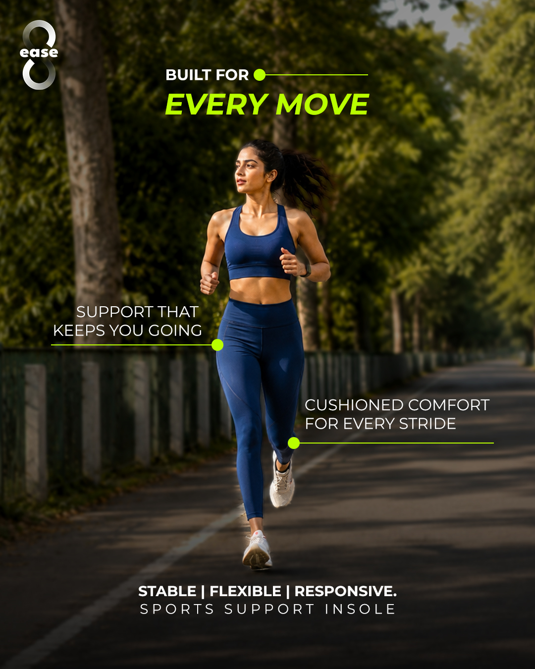 8ease sports support running campaign